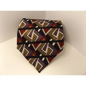 Vtg Screenplay by Martin Wong Men's Silk Tie Abstract Geometric Made in USA